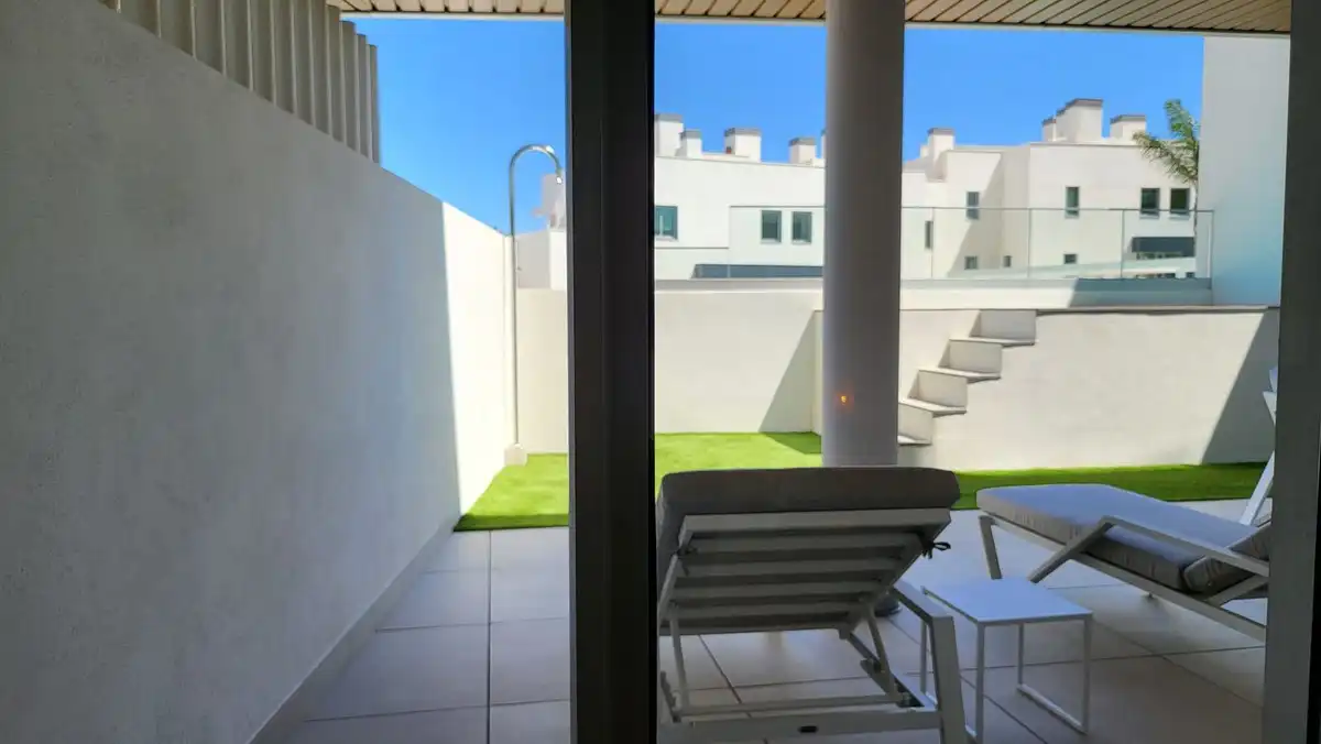 Terrasse von Wohnungen zur Miete in Mijas mit Klimaanlage, Terrasse und Abstellraum