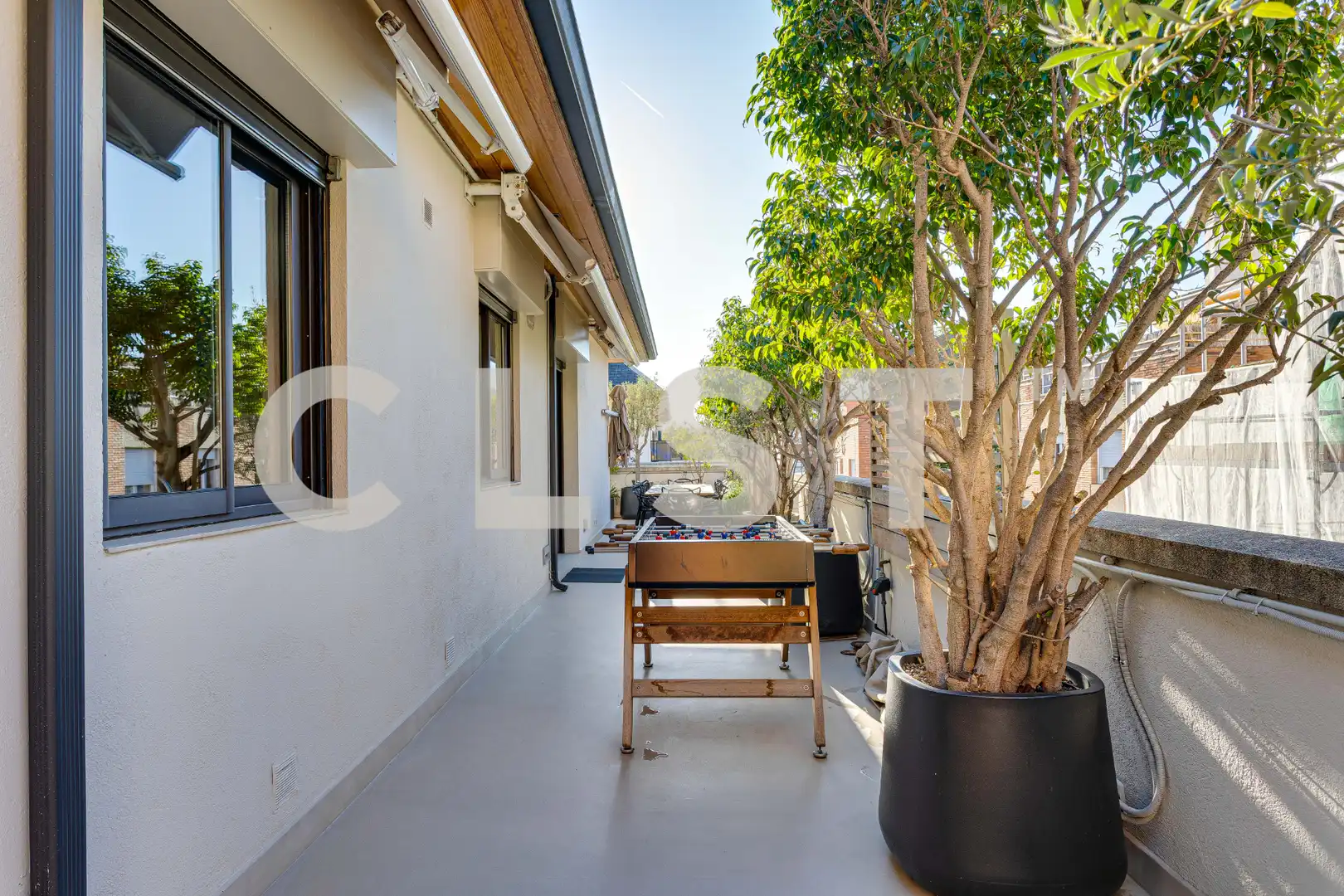 Terrasse von Dachboden zur Miete in Barcelona mit Klimaanlage, Heizung und Parkett