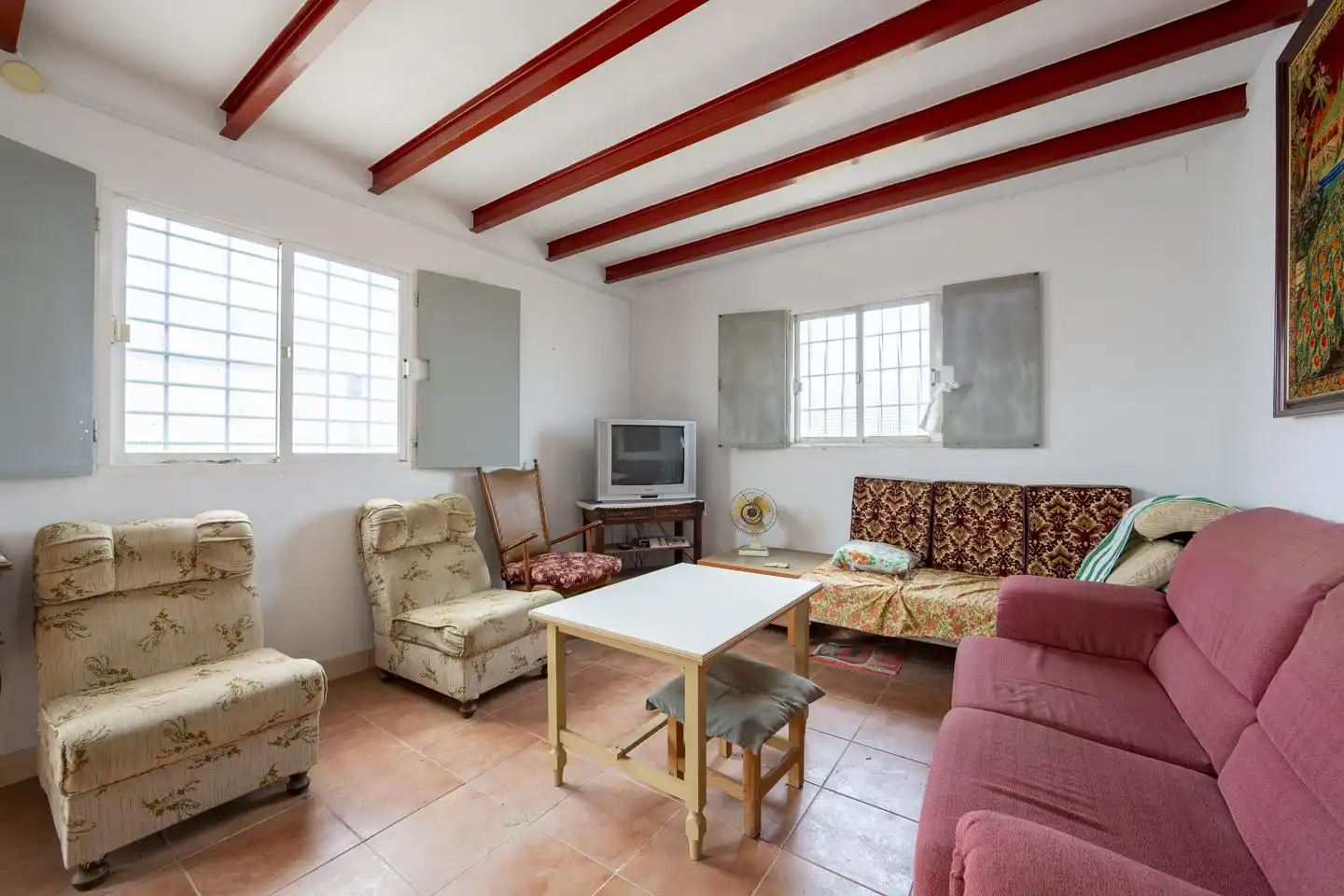 Sala de estar de Finca rústica en venta en Turrillas con Jardín privado, Terraza y Trastero