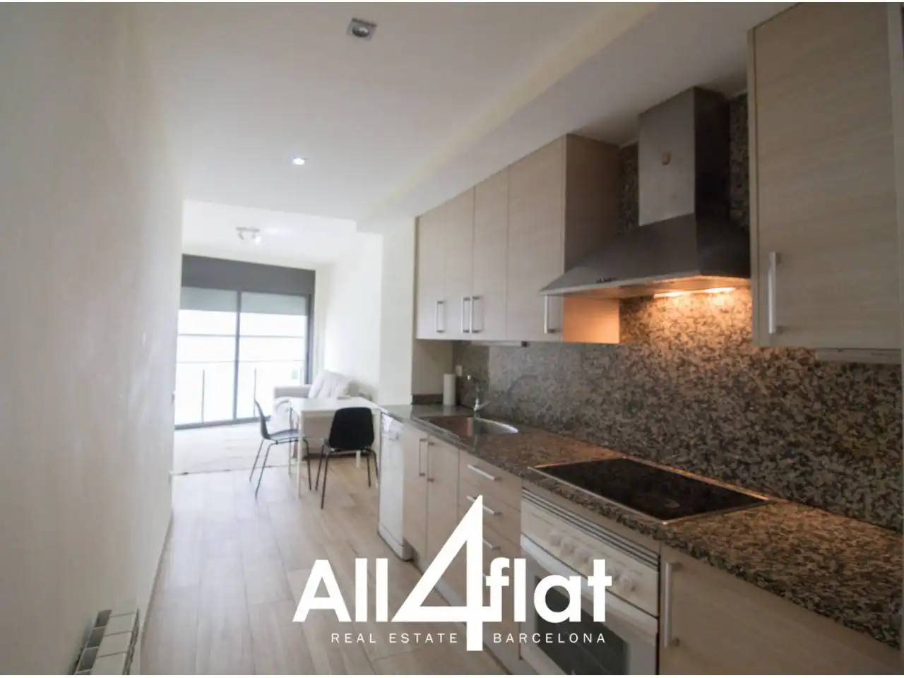 Kitchen of Flat for rent in Barcelona  with Parquet flooring, Terrace and Furnished