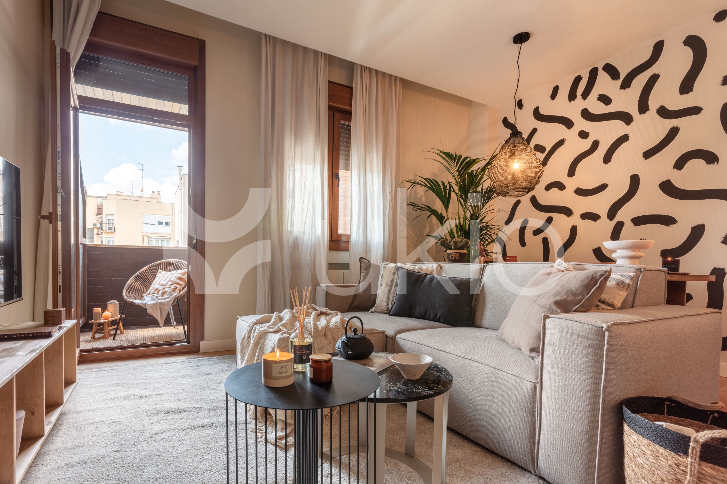 Living room of Apartment to rent in  Madrid Capital  with Air Conditioner, Heating and Oven