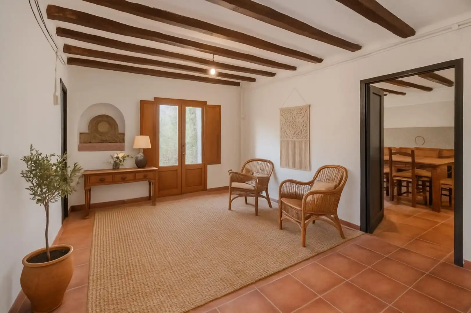 Piso de alquiler en La Vall de Bianya con Calefacción, Jardín privado y Terraza