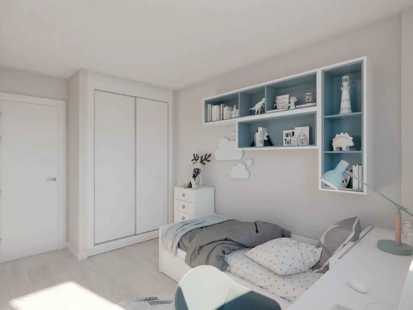 Schlafzimmer von Wohnung zum Verkauf in Las Rozas de Madrid mit Klimaanlage, Heizung und Terrasse
