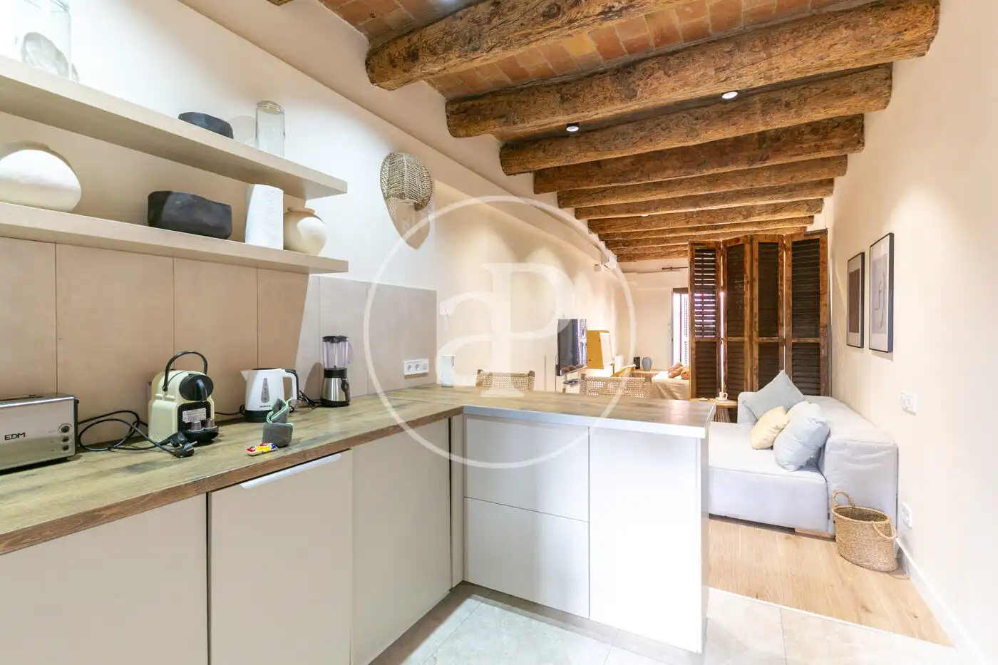 Küche von Wohnung zum Verkauf in Barcelona mit Klimaanlage, Heizung und Möbliert