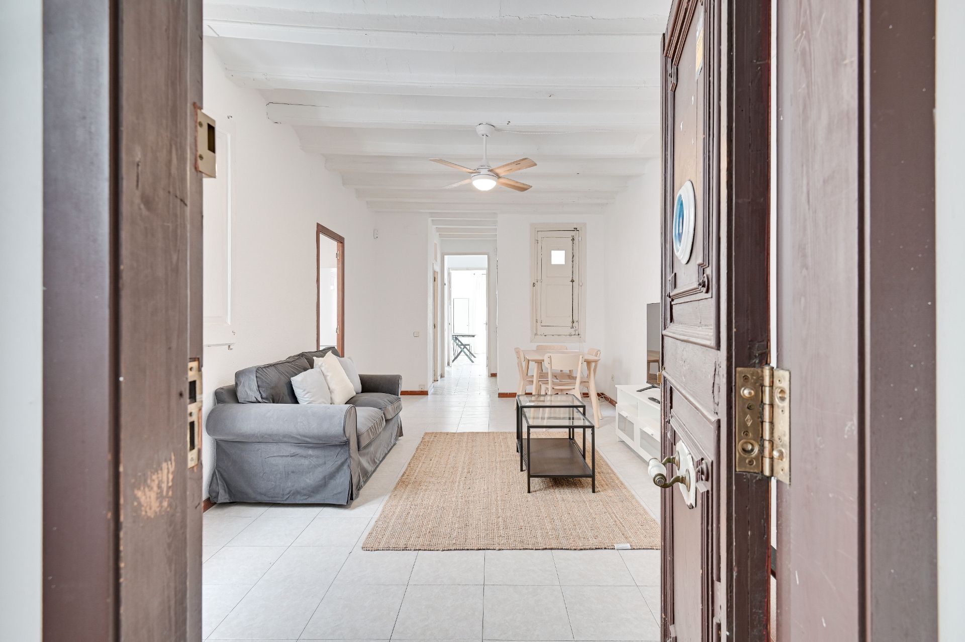 Living room of Flat to rent in  Barcelona Capital  with Furnished, Oven and Washing machine