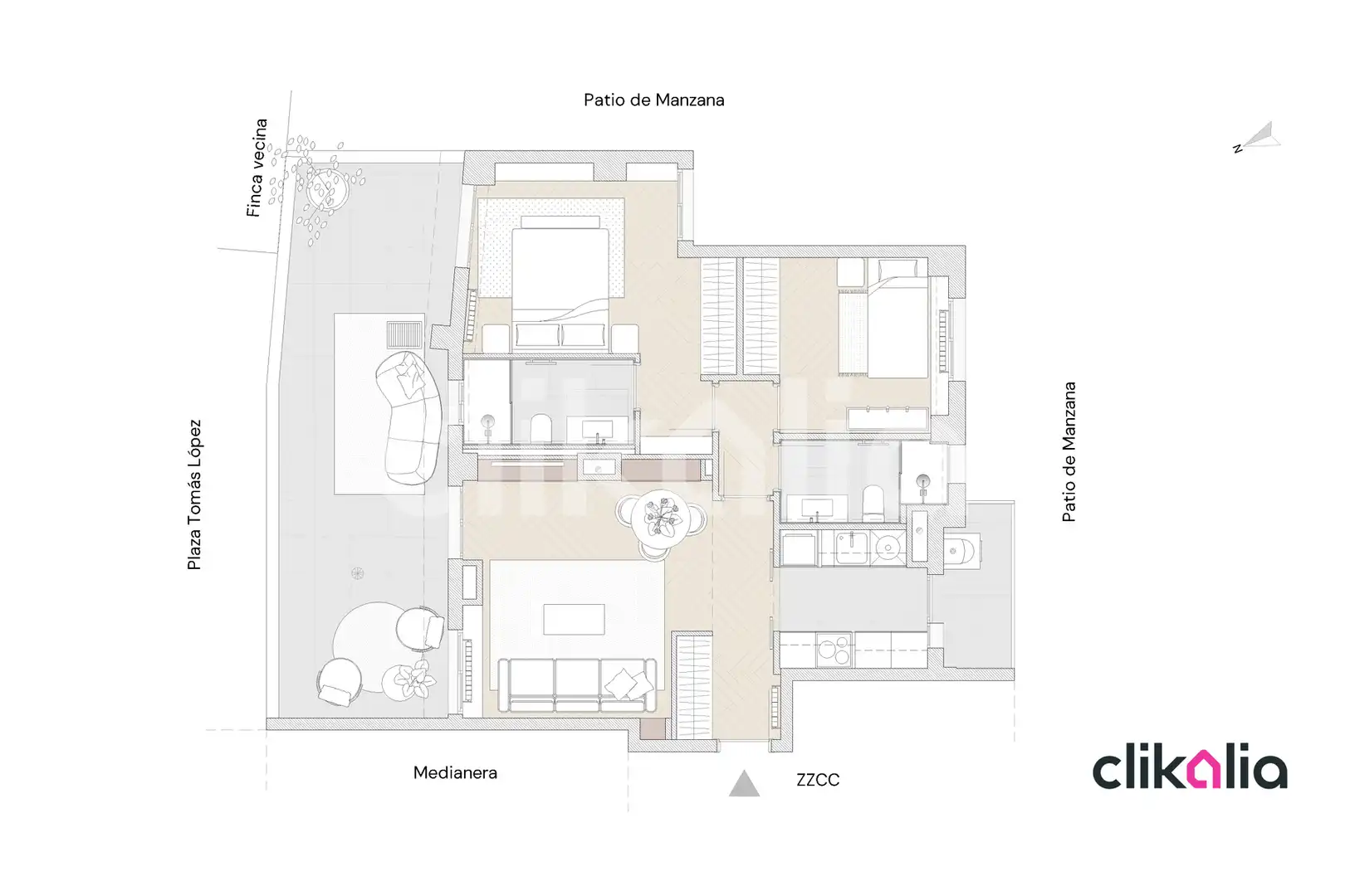 Dachboden zum Verkauf in Madrid mit Klimaanlage, Heizung und Terrasse
