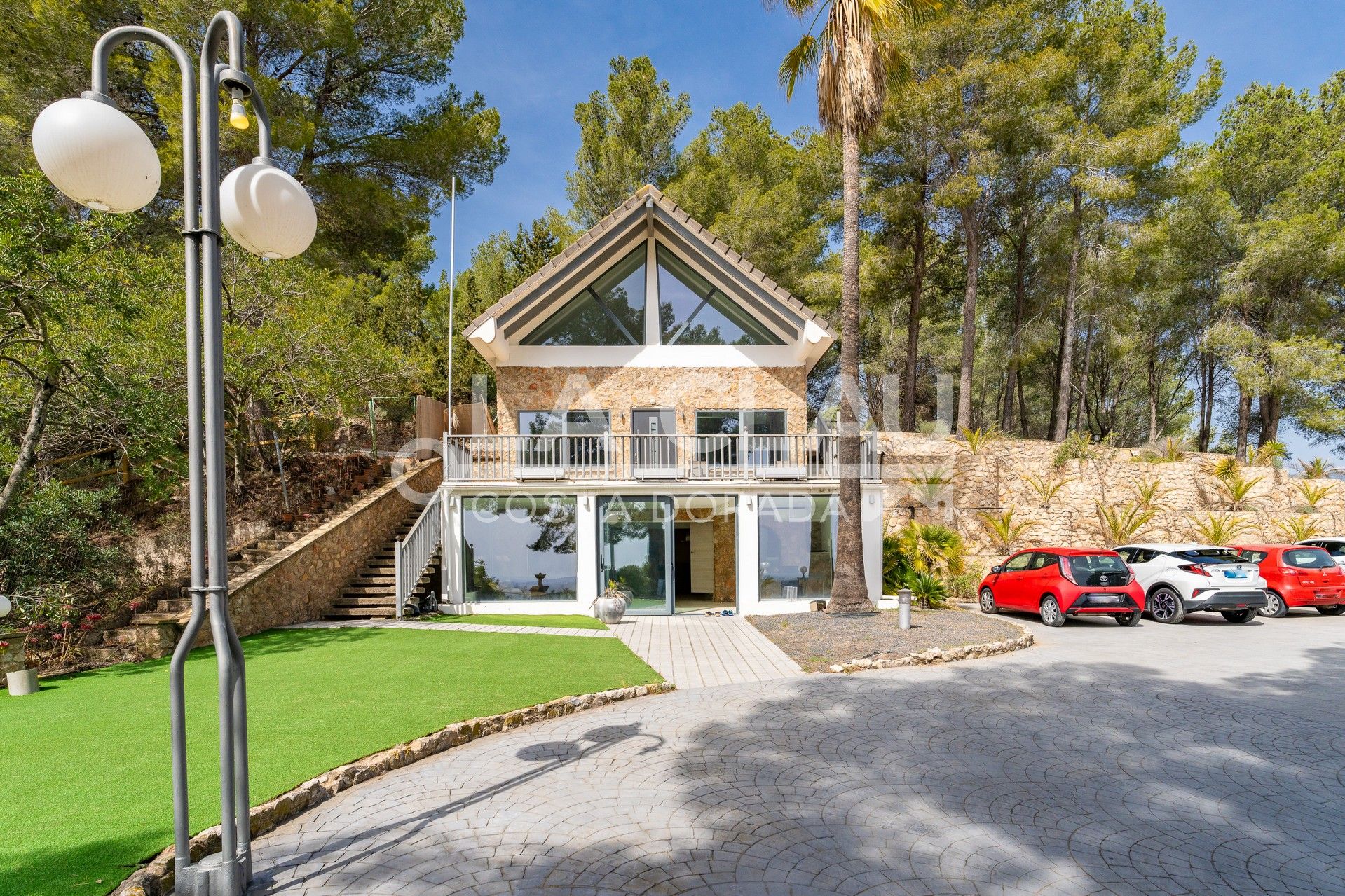 Exterior view of House or chalet for sale in Maspujols  with Air Conditioner, Heating and Private garden