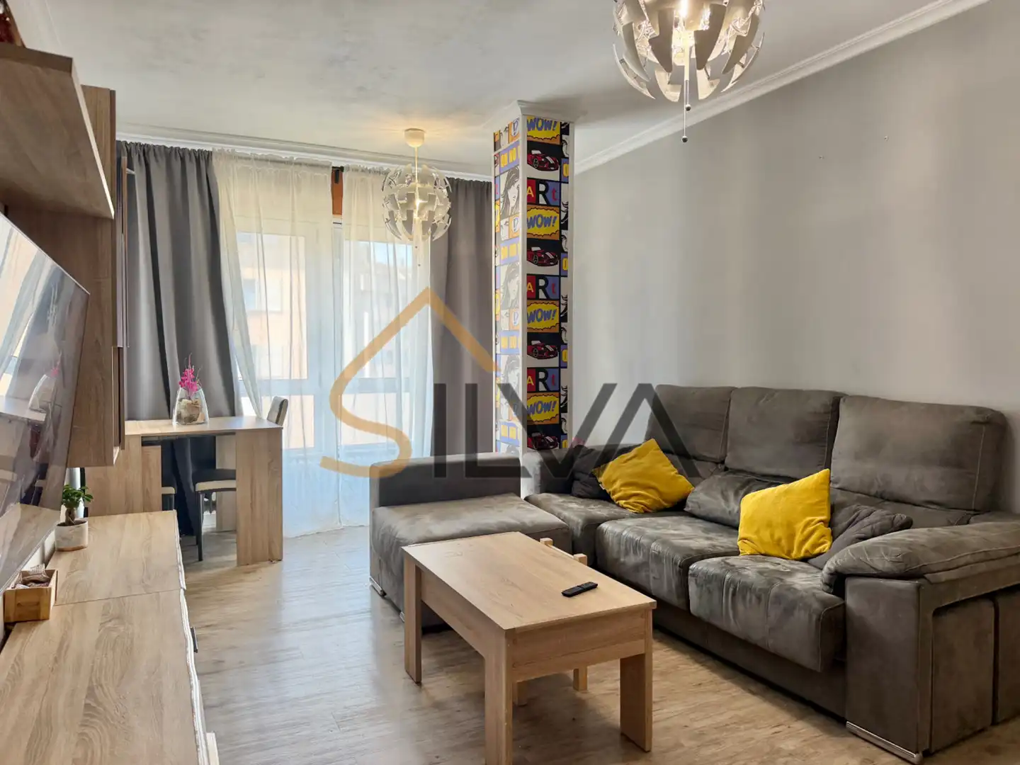 Living room of Flat for sale in Lugo  with Heating, Parquet flooring and Storage room