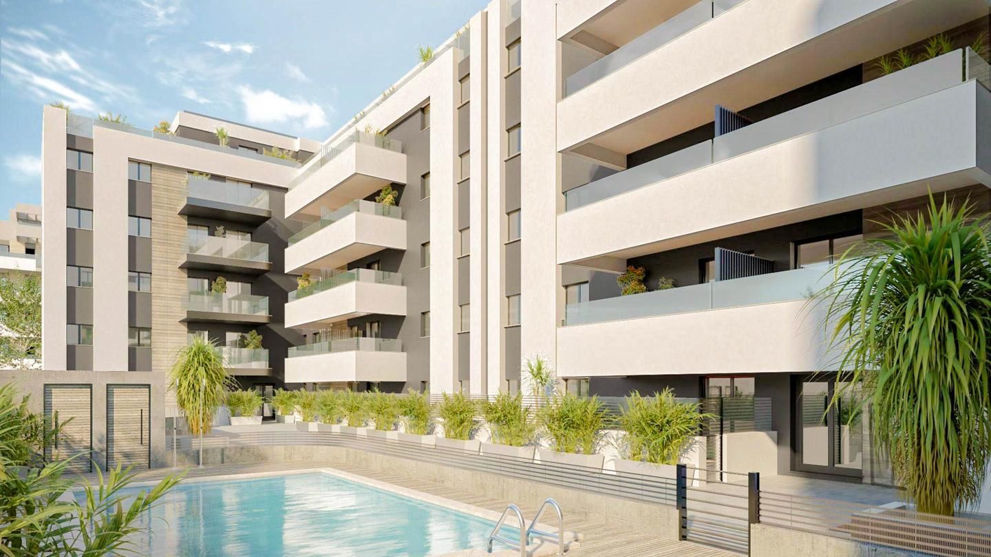 Swimming pool of Apartment for sale in Mijas  with Air Conditioner, Heating and Private garden