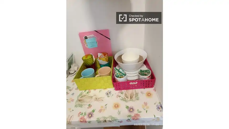 Kitchen of Flat for share in Madrid  with Air Conditioner, Terrace and Furnished