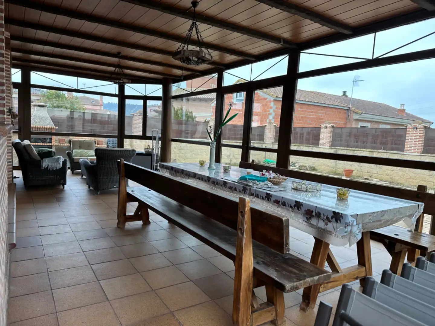 Terrassa de Casa o xalet en venda en Venta de Baños amb Calefacció, Jardí privat i Alarma