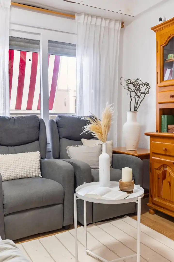 Sala de estar de Apartamento en venta en Xeraco con Aire acondicionado, Terraza y Amueblado