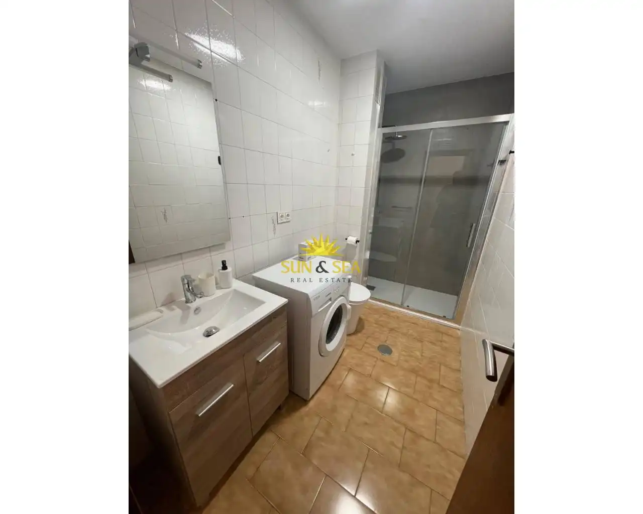 Bathroom of Apartments for rent in San Javier  with Air Conditioner, Heating and Terrace