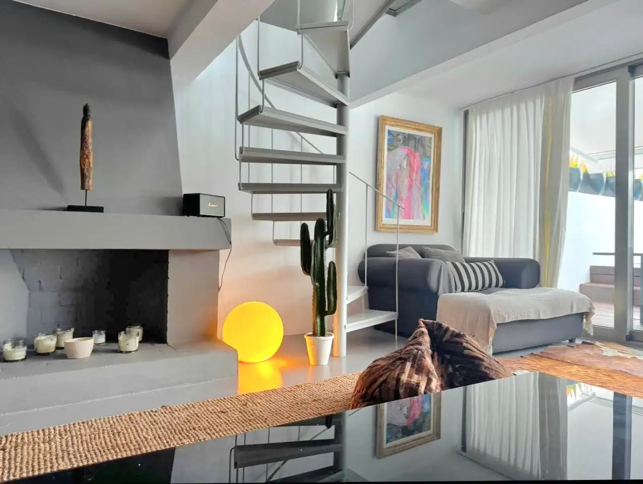Living room of Duplexes for rent in Santa Eulària des Riu  with Air Conditioner, Heating and Terrace