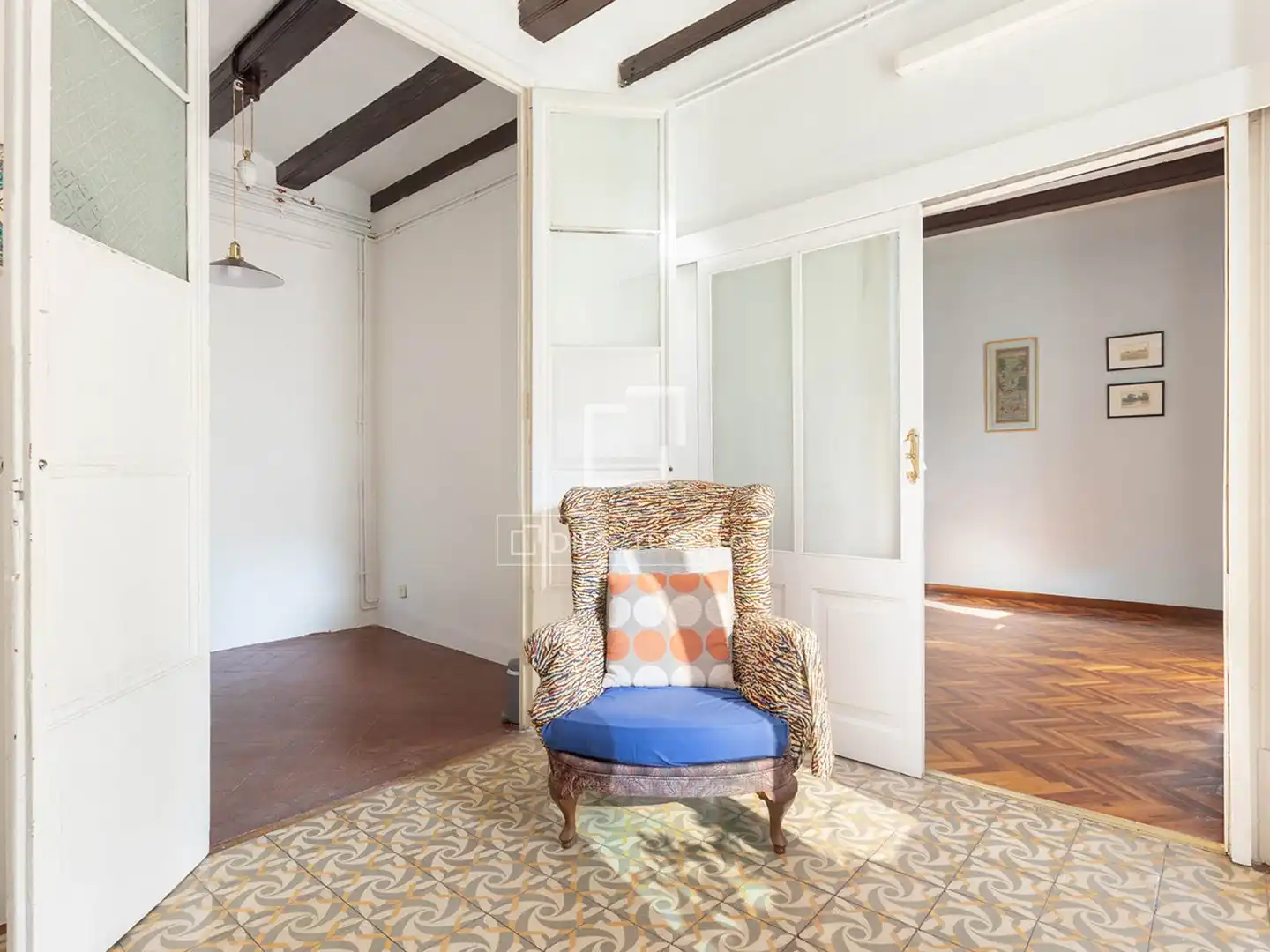 Living room of Flat for sale in Barcelona  with Air Conditioner, Terrace and Balcony