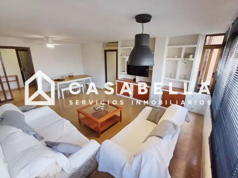 Wohnzimmer von Wohnung zur Miete in Valencia mit Klimaanlage, Heizung und Möbliert