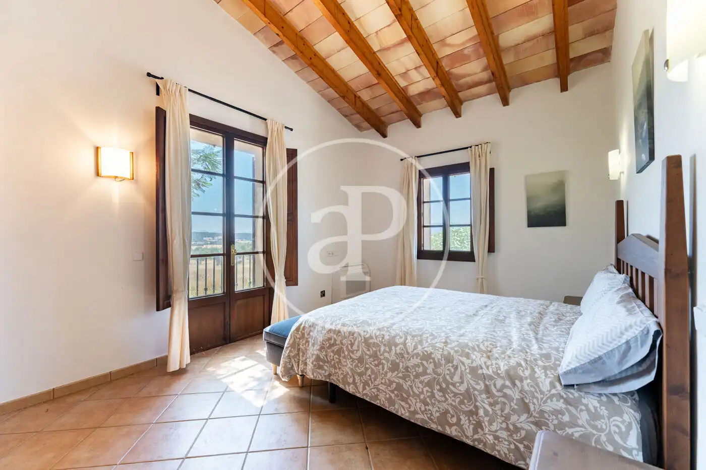 Bedroom of Houses for rent in Sencelles  with Air Conditioner, Heating and Private garden