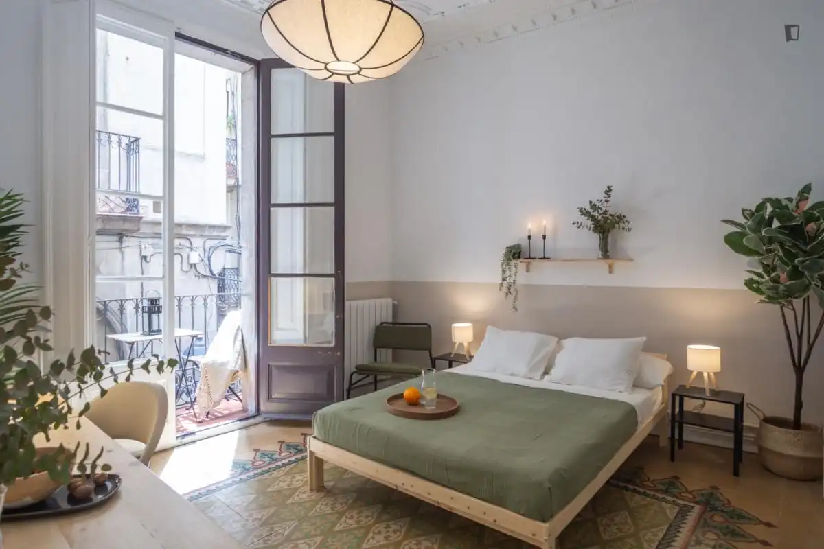 Habitación de Apartamento para compartir en Barcelona con Aire acondicionado, Calefacción y Amueblado