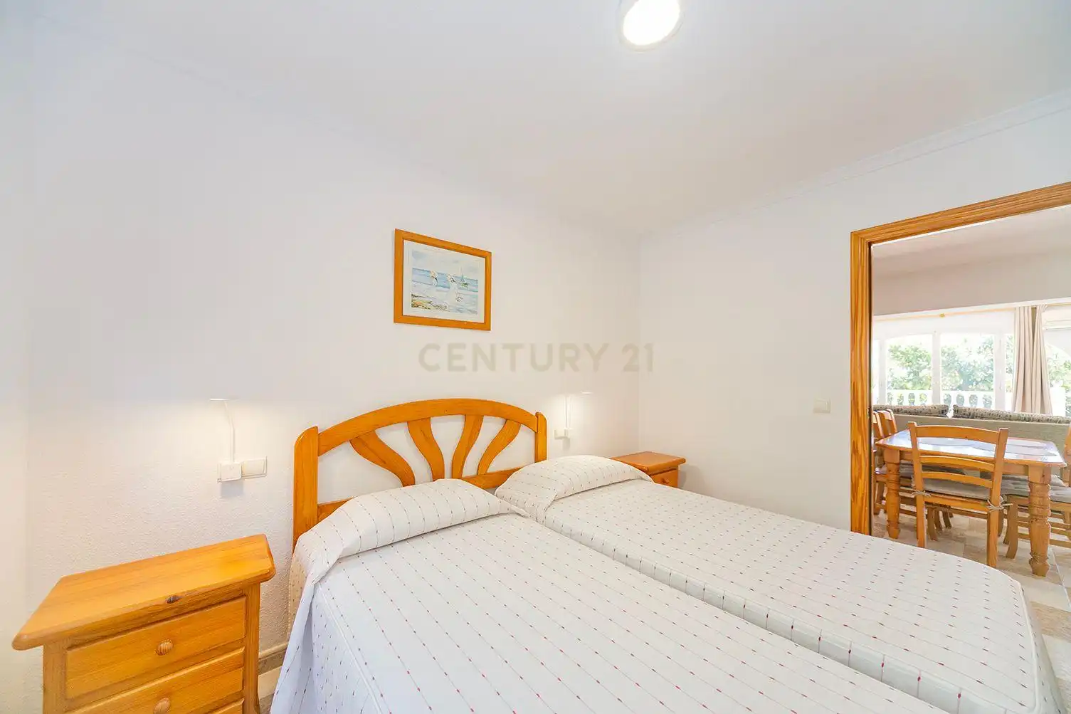 Dormitori de Apartament de lloguer en Calpe / Calp amb Piscina comunitària