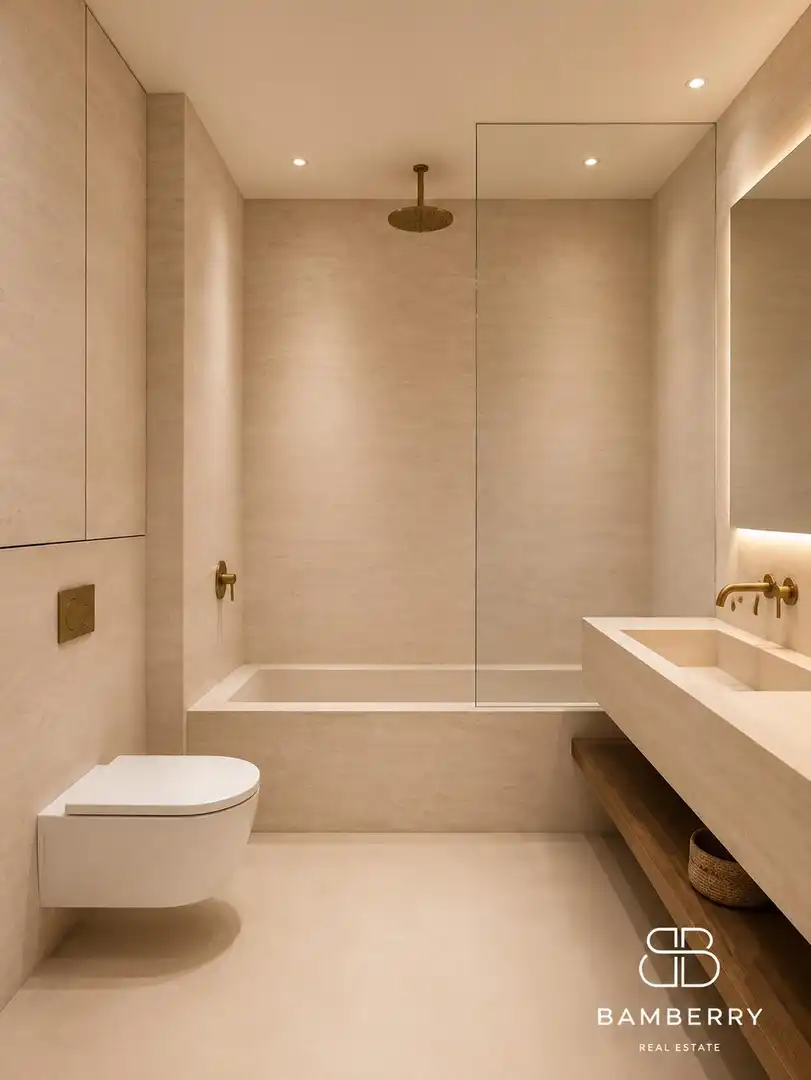 Bathroom of Flat for sale in Castelldefels  with Parquet flooring and Community pool