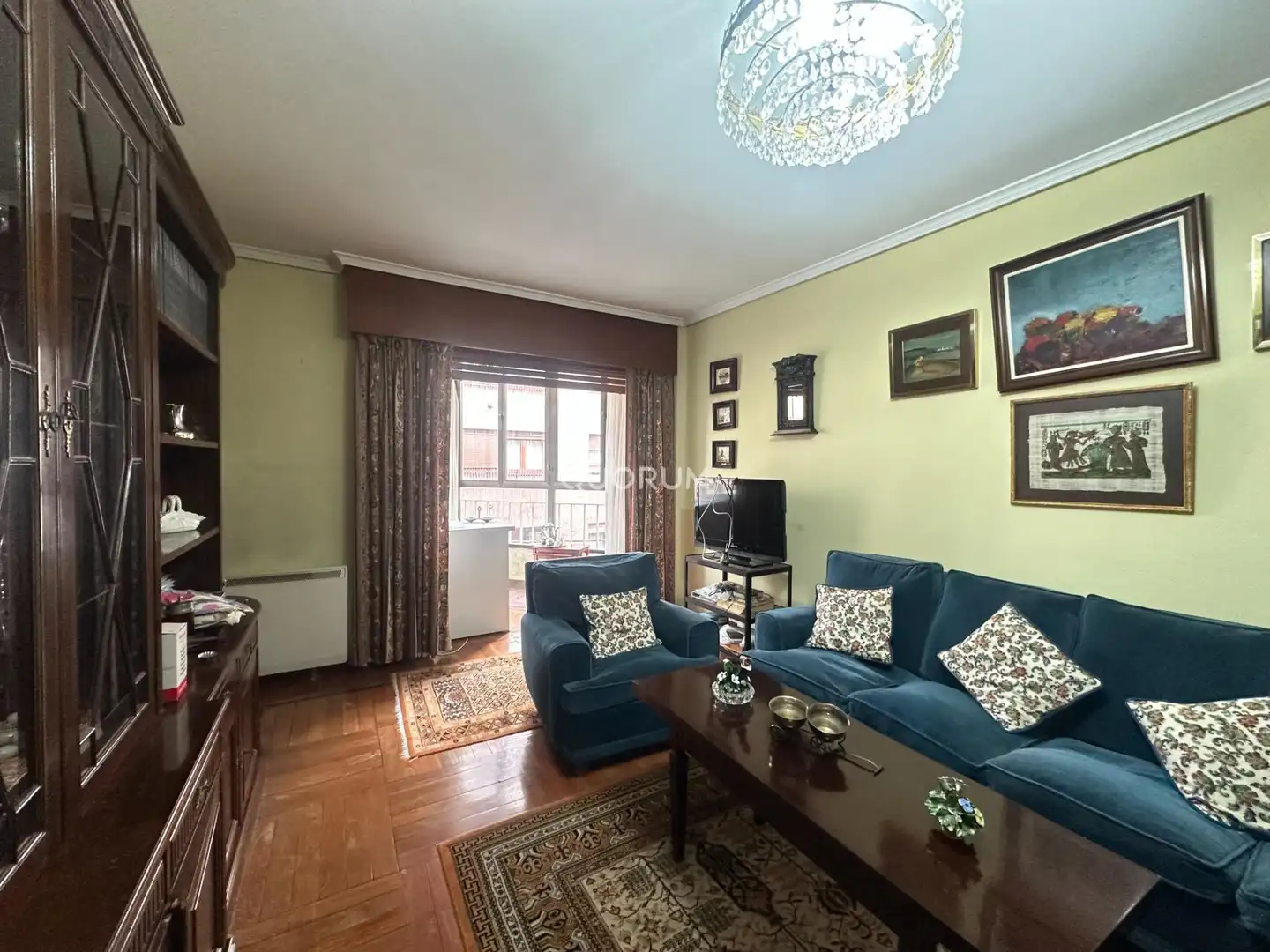 Living room of Flat for sale in Getxo   with Heating, Furnished and Balcony