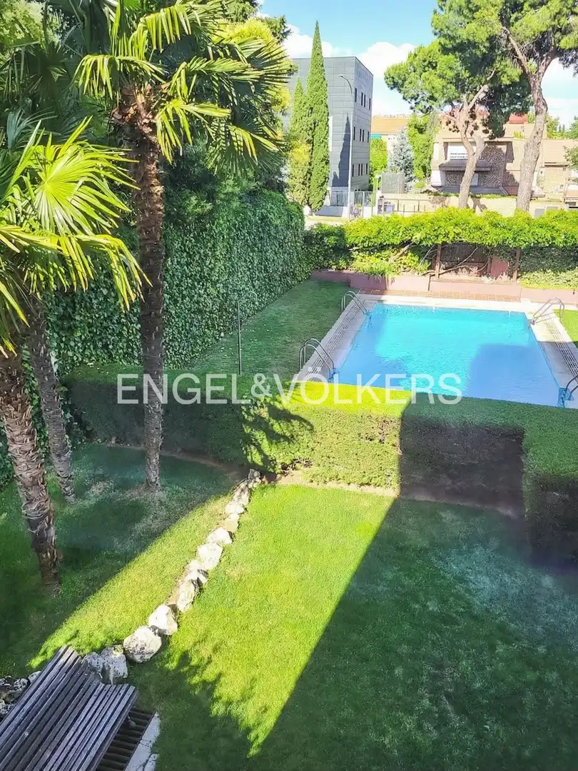 Piscina de Pis de lloguer en  Madrid Capital amb Aire condicionat, Calefacció i Jardí privat