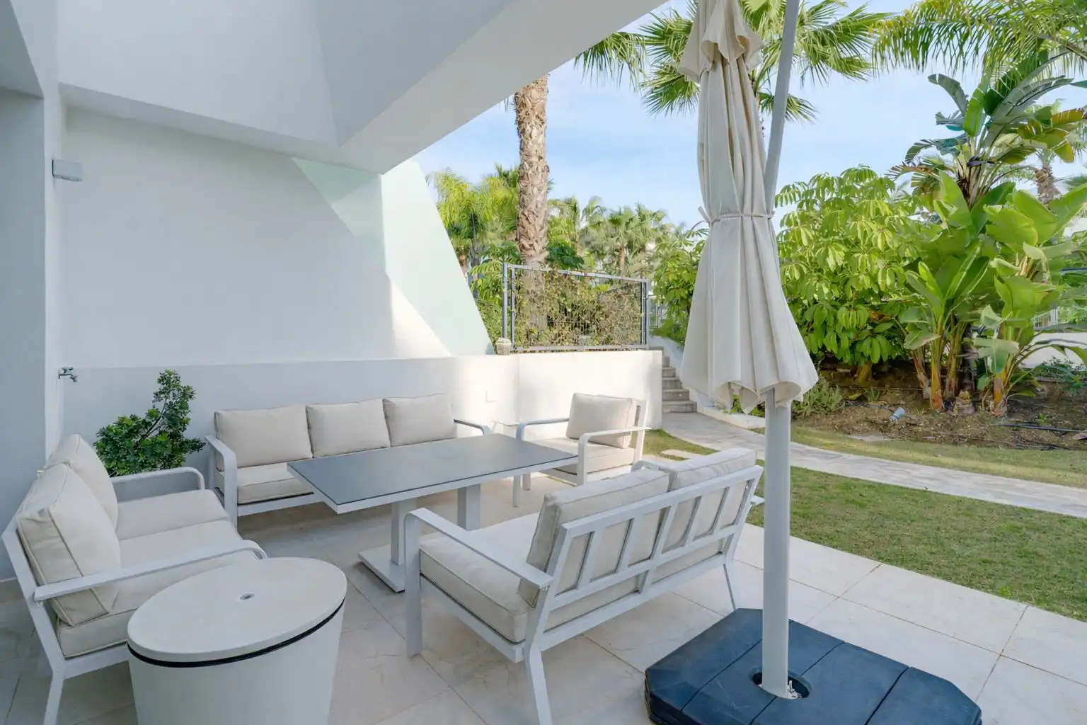 Terraza de Casa adosada en venta en Mijas con Aire acondicionado, Jardín privado y Terraza