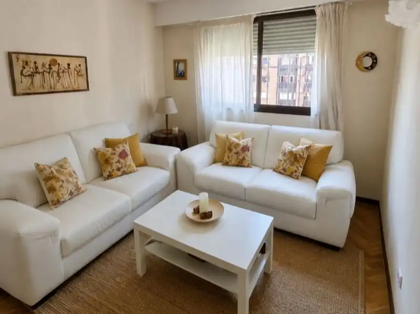 Living room of Flat for sale in  Madrid Capital  with Balcony