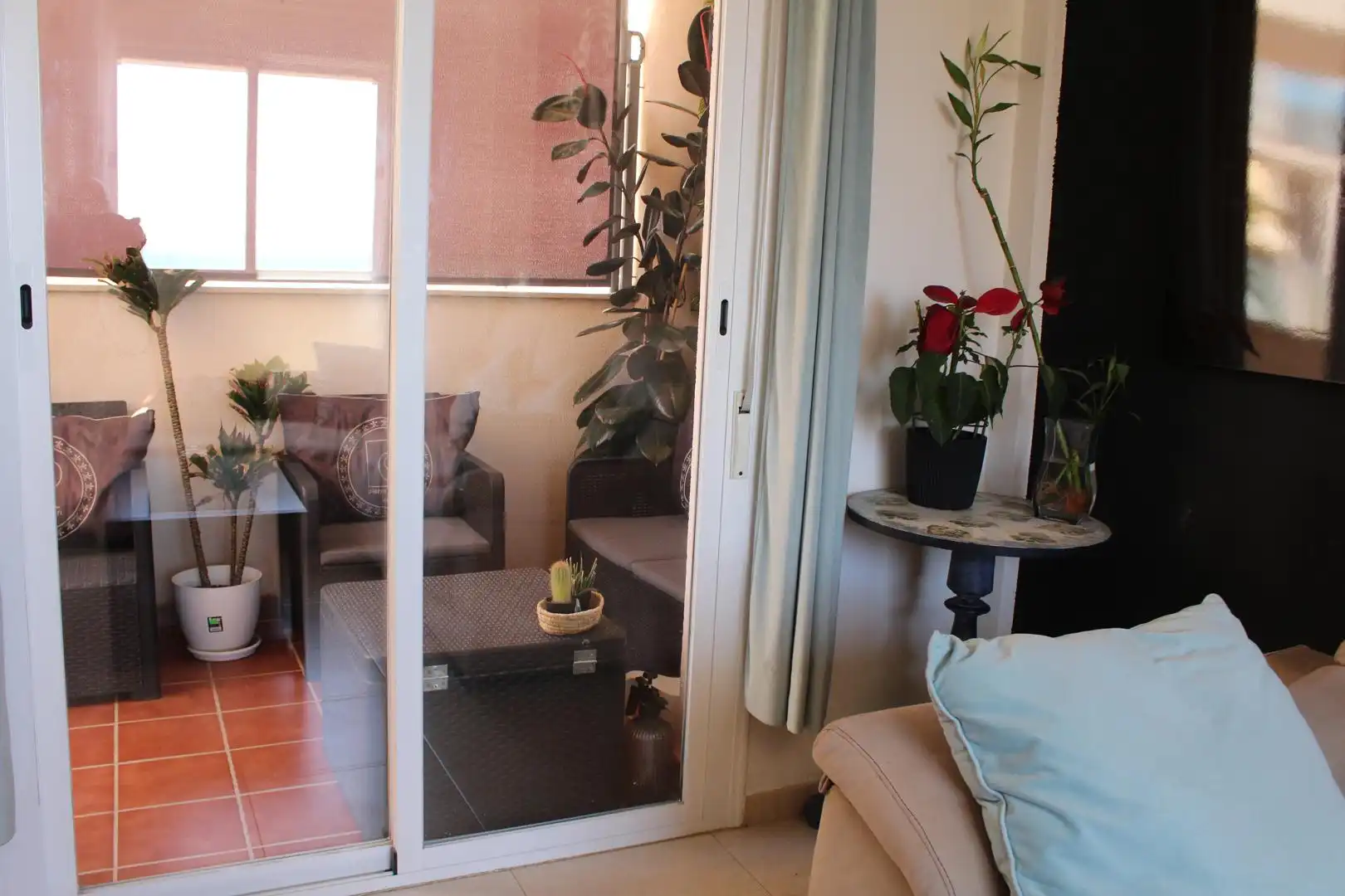 Balcony of Duplexes for sale in Roquetas de Mar  with Private garden, Terrace and Furnished