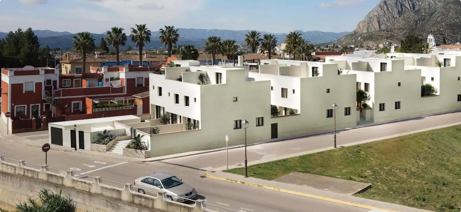 Vista exterior de Casa adosada en venta en Els Poblets con Aire acondicionado, Calefacción y Terraza