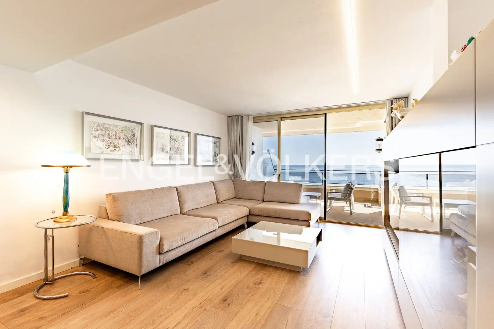Sala de estar de Piso en venta en Caldes d'Estrac con Aire acondicionado, Calefacción y Jardín privado