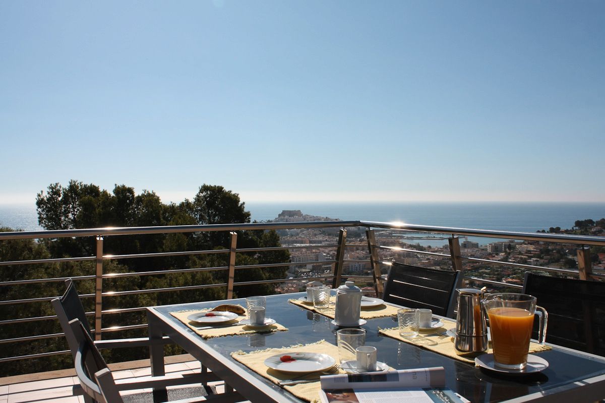 Terrace of Apartment to rent in Peñíscola / Peníscola  with Air Conditioner, Heating and Private garden