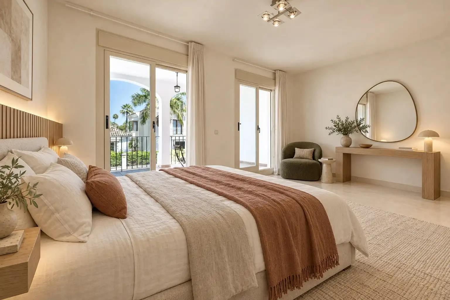 Bedroom of Detached homes for sale in Marbella  with Air Conditioner, Heating and Private garden