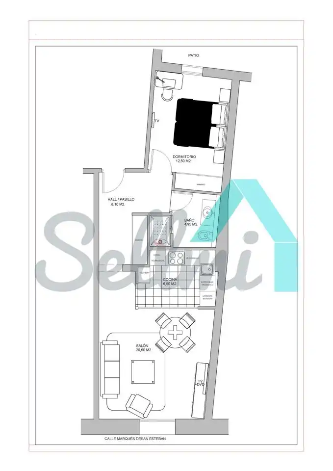 Wohnung zur Miete in Calle Marqués de San Esteban, Barrio del Centro
