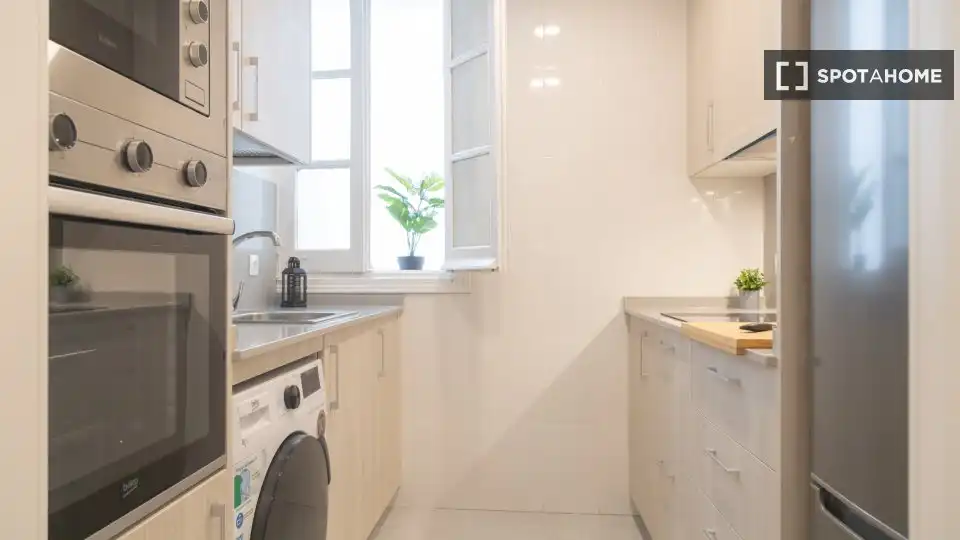 Kitchen of Flat for rent in Madrid  with Air Conditioner, Heating and Furnished