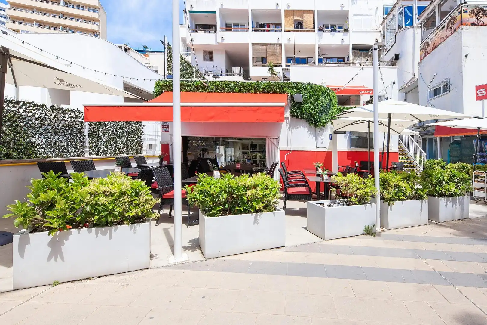 Terrasse von Geschaftsraum zum Verkauf in  Palma de Mallorca mit Klimaanlage, Terrasse und Möbliert
