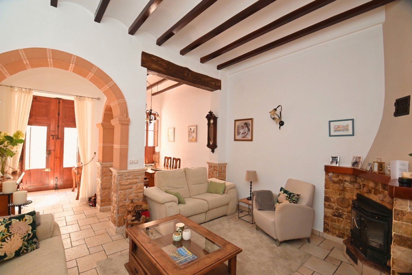 Wohnzimmer von Country house zum verkauf in Teulada mit Klimaanlage, Heizung und Terrasse
