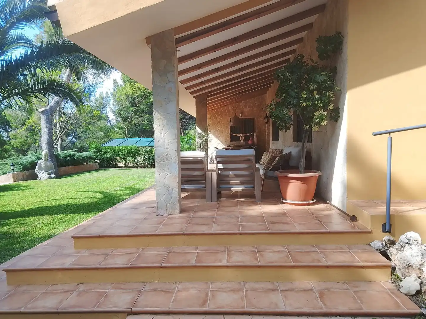 Terrassa de Casa o xalet en venda en Tibi amb Aire condicionat, Jardí privat i Parquet