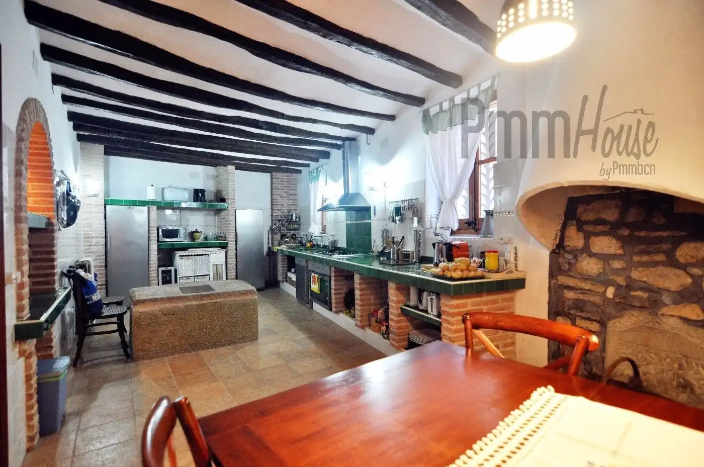 Cocina de Finca rústica en venta en Calonge de Segarra con Terraza, Trastero y Piscina