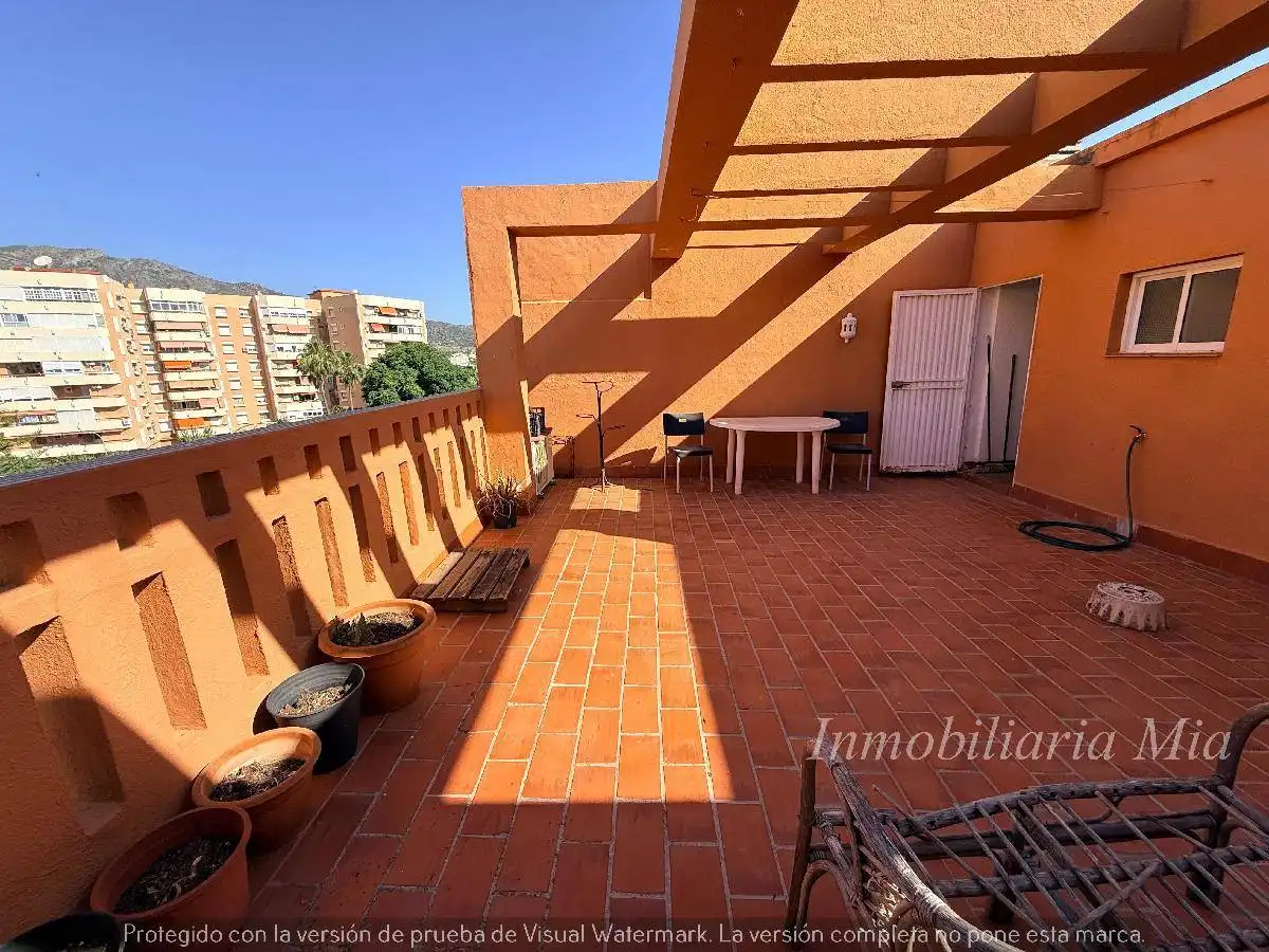 Terrasse von Wohnungen zur Miete in Torremolinos mit Schwimmbad, Möbliert und Gemeinschaftspool