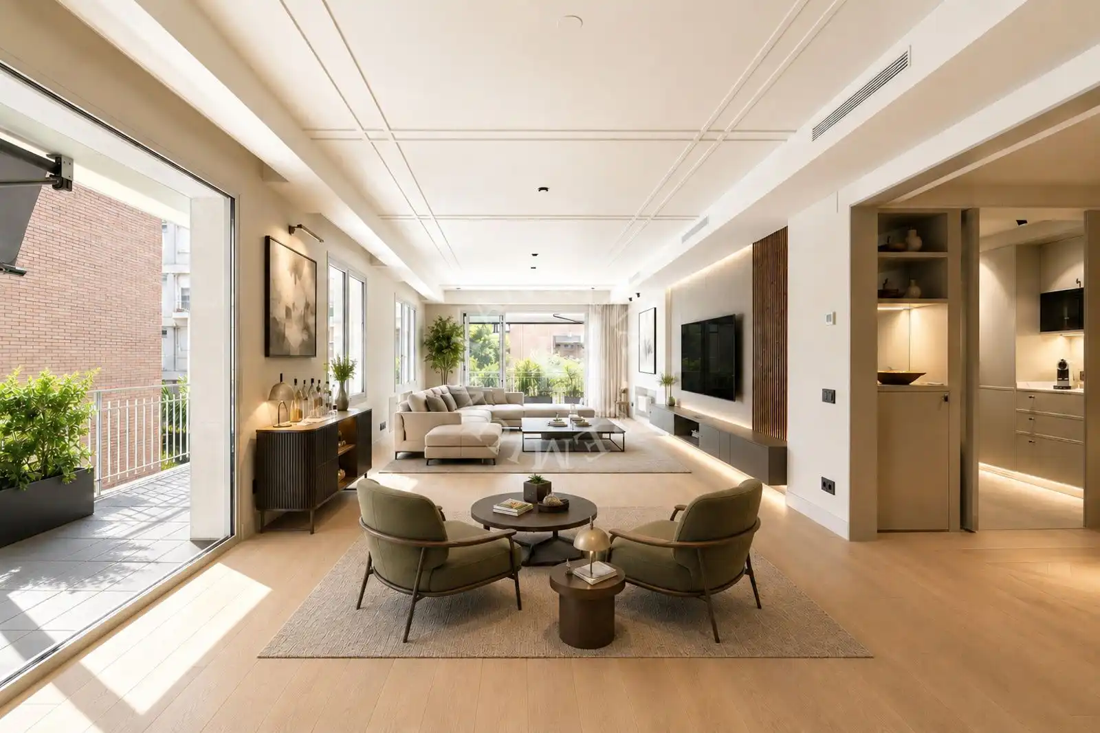 Sala d'estar de Pis en venda en Barcelona amb Aire condicionat, Calefacció i Parquet