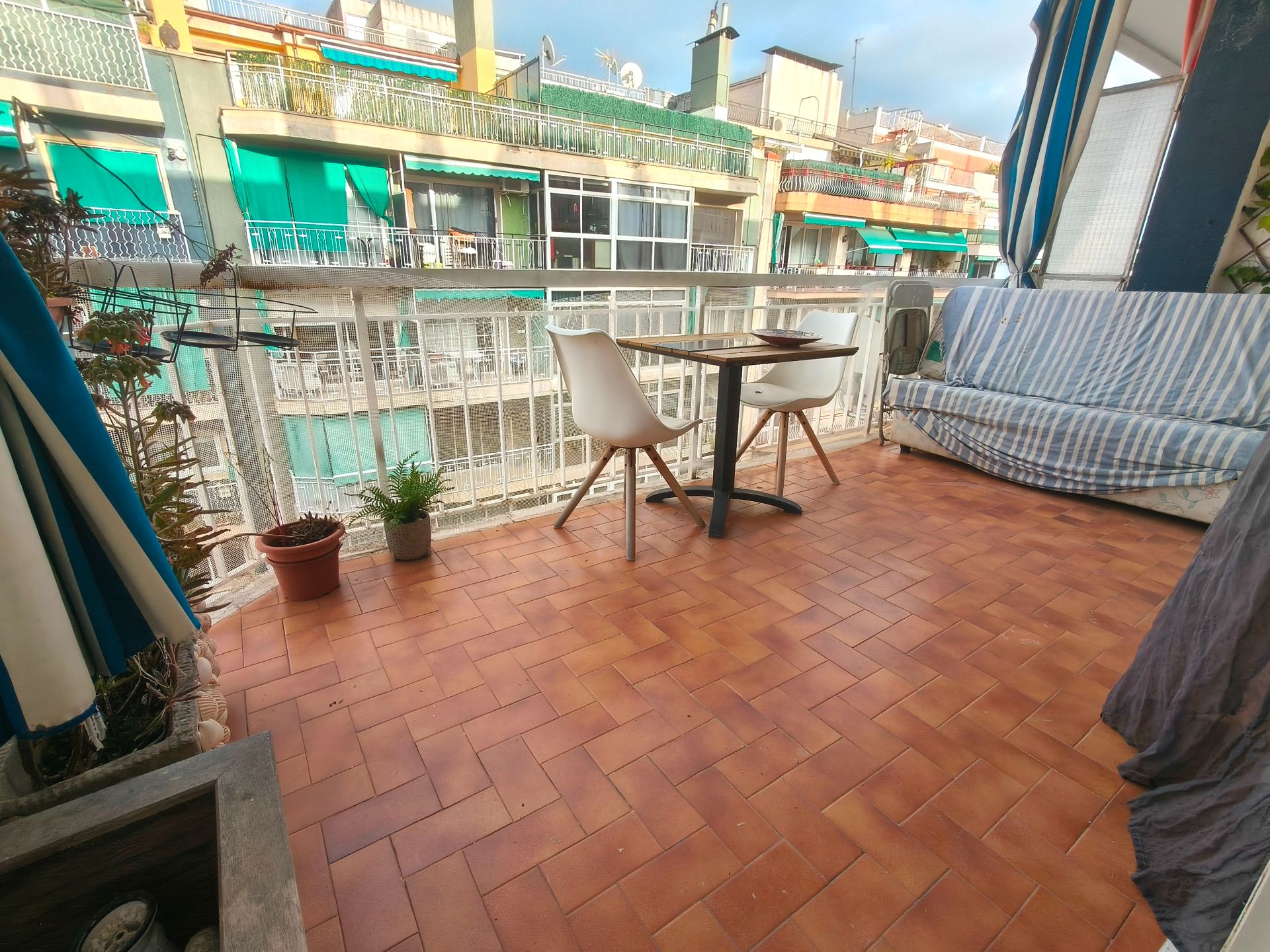 Terrace of Flat for sale in Pineda de Mar  with Parquet flooring, Terrace and Furnished