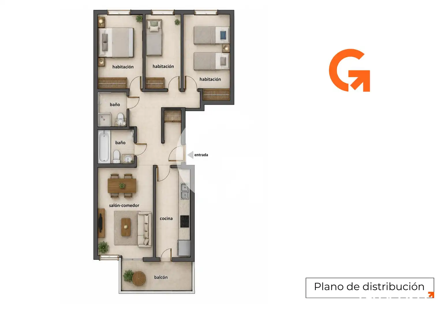 Piso en venta en Tarragona con Aire acondicionado, Calefacción y Balcón