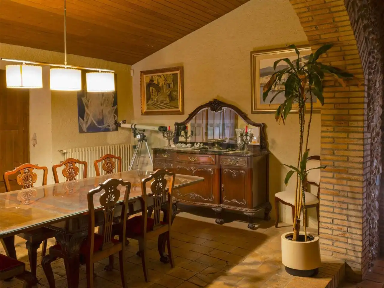Comedor de Finca rústica en venta en Sant Miquel de Fluvià con Aire acondicionado, Calefacción y Terraza