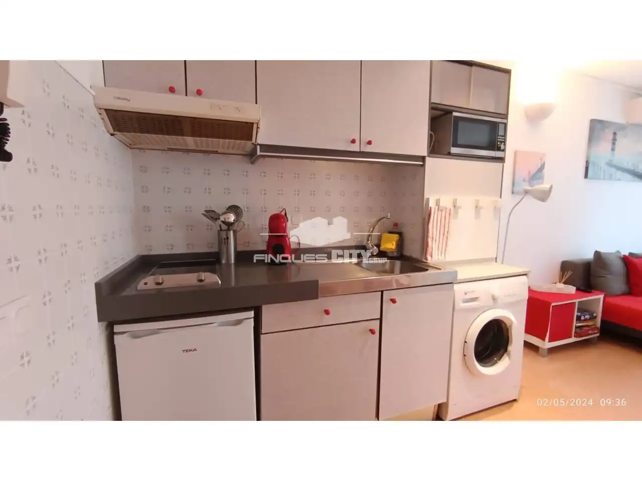 Kitchen of Study for rent in Calella  with Air Conditioner, Heating and Terrace