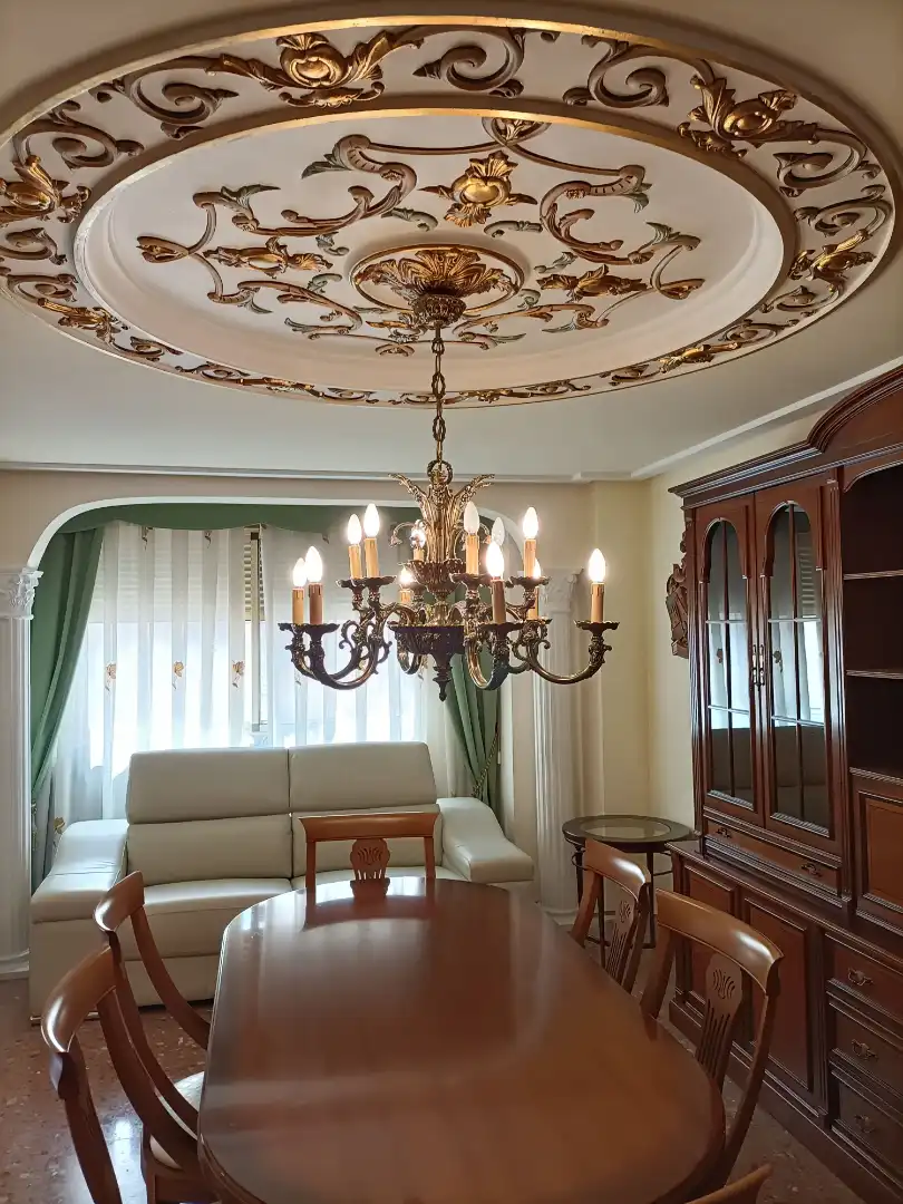 Dining room of Flat for sale in Castellnovo  with Terrace, Furnished and Balcony