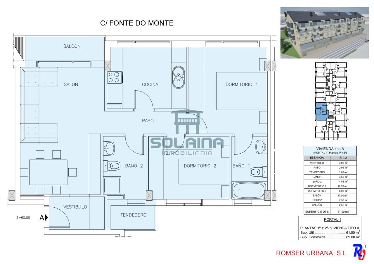 Apartament en venda en Ourense Capital  amb Calefacció i Balcó