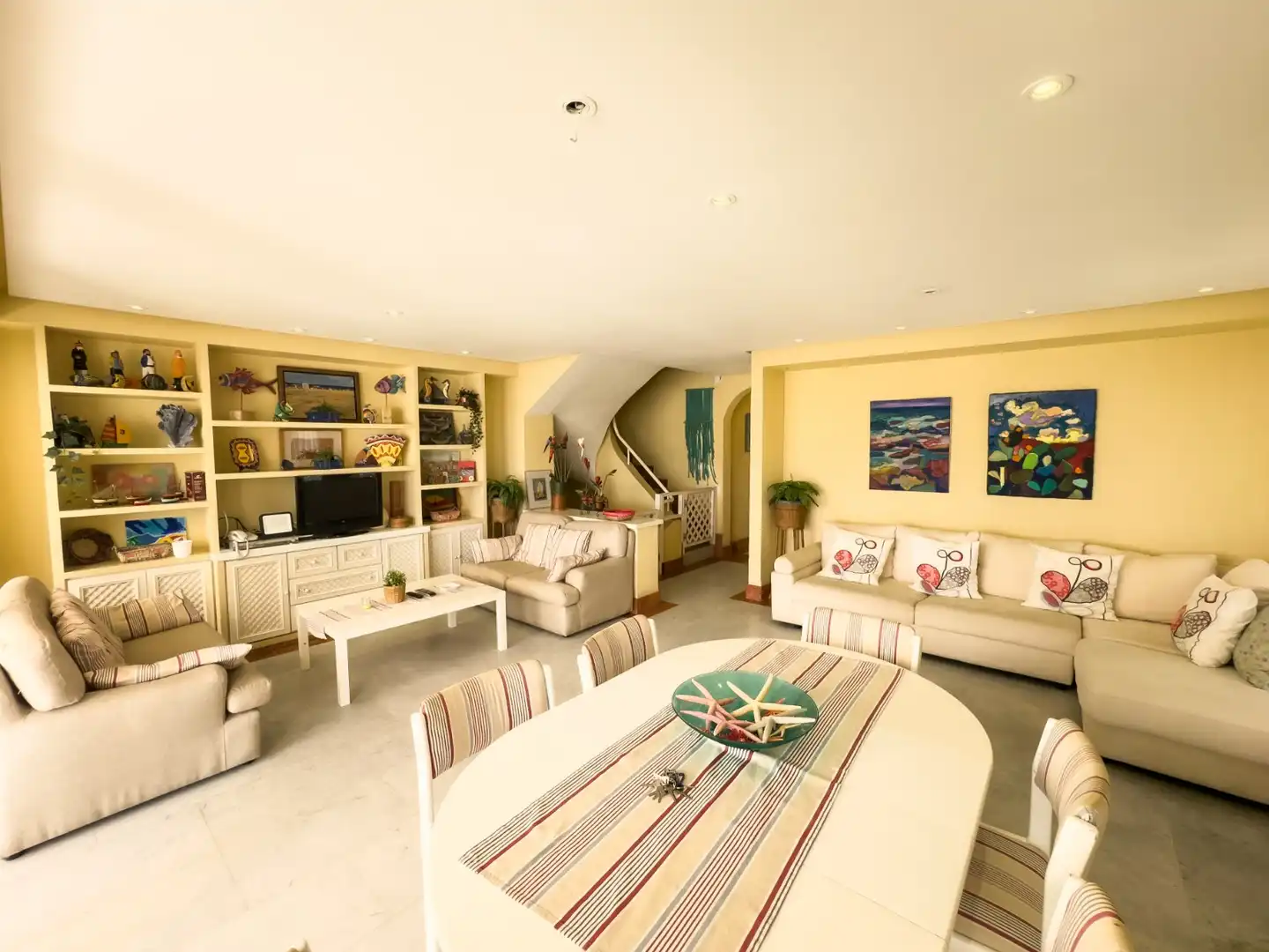 Living room of Duplexes for rent in Santa Pola  with Air Conditioner, Private garden and Terrace
