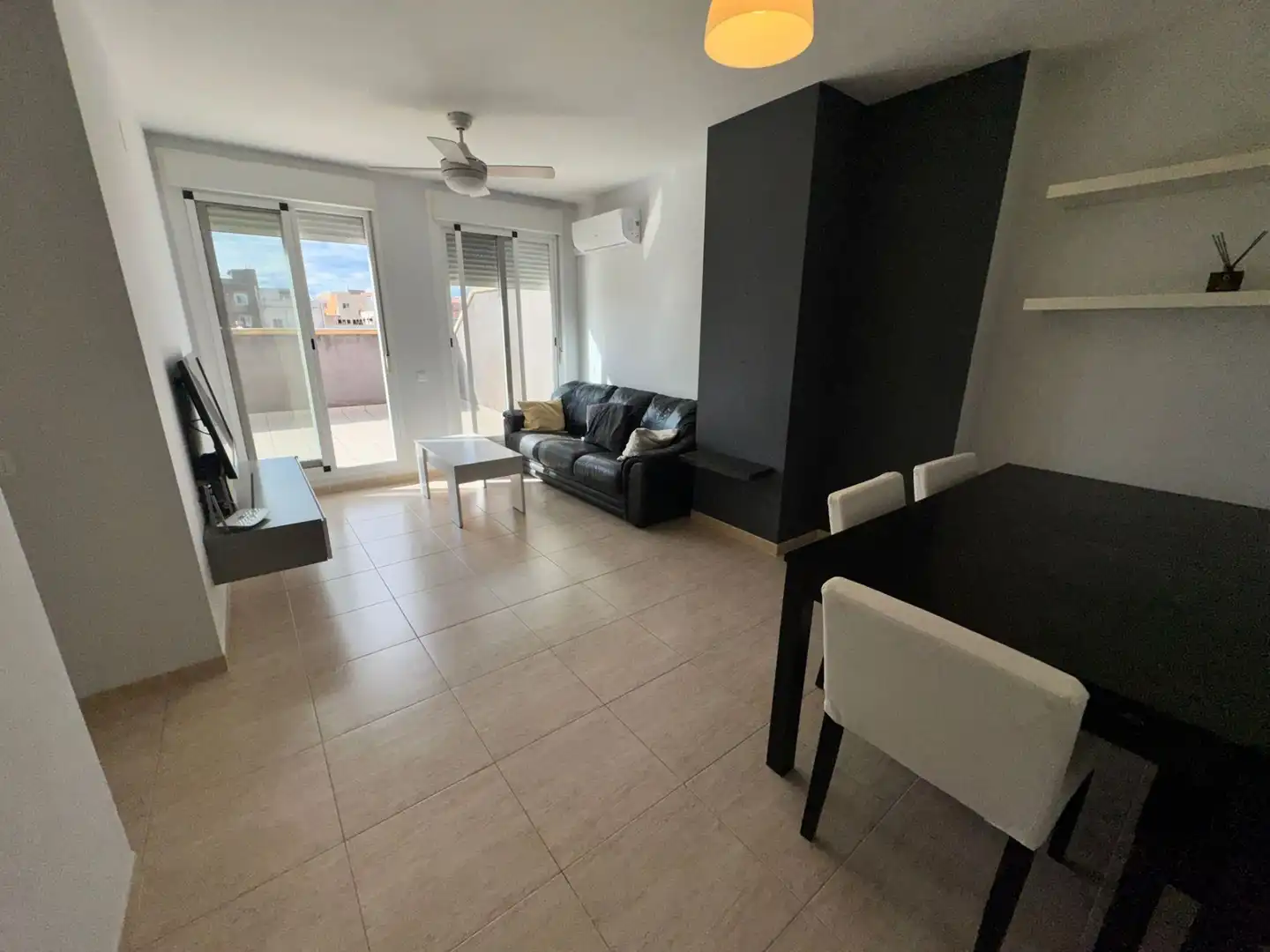 Sala de estar de Ático en venta en La Sénia con Aire acondicionado, Calefacción y Terraza