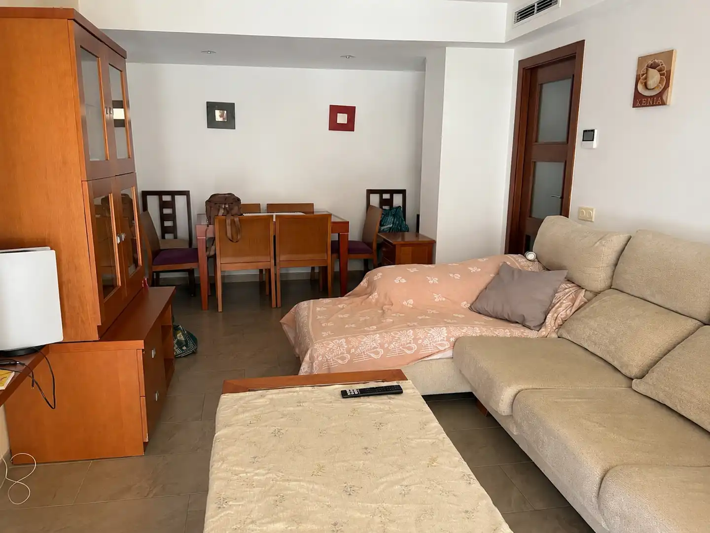 Living room of Flat for rent in Roquetas de Mar  with Air Conditioner, Private garden and Terrace